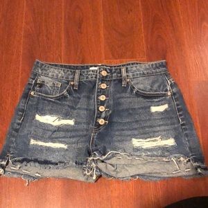 KanCan high rise jean shorts